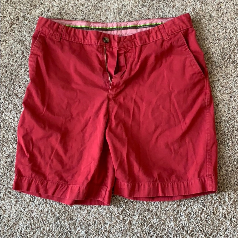 Red Tailorbyrd shorts, size 34.